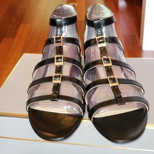 New! Louise et Cie Arely Leather Caged Flat Sandals